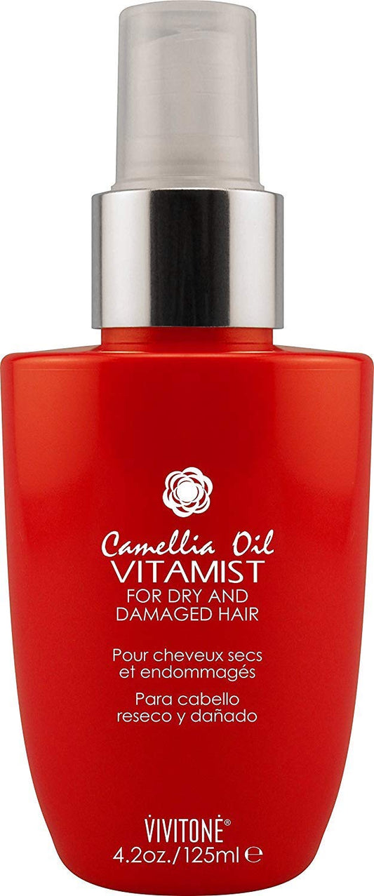 Vivitone Camellia Oil Vitamist 4.2 oz. - Leave-in treatment spray that repairs, Protects color from fading and prevents split ends, Detangles, softens