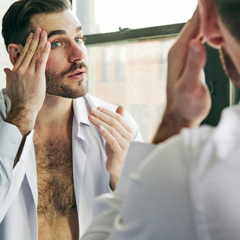 Brickell Men's Anti Aging Hyaluronic Acid Serum for Face, Reviving Day Serum for Men, Natural and Organic with Protein Peptides to Restore Firmness