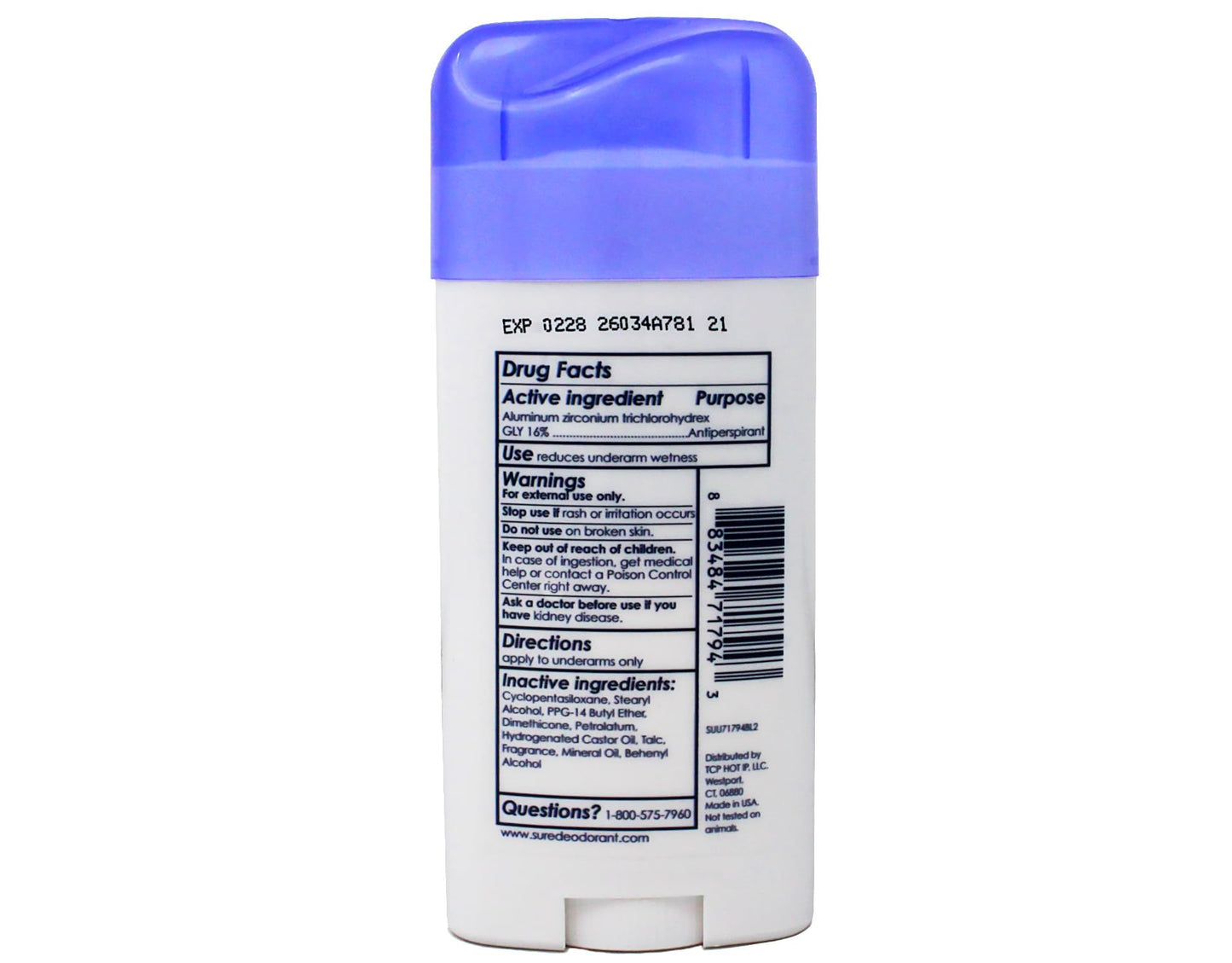 Sure Original Solid Unscented, Anti-Perspirant Deodorant 2.70 oz (18 pack) Beauty and Personal Care Sure