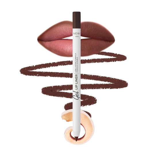 Lamel Gel Lip Liner Pencil - Intense Brown - 2-in-1 Waterproof Lip Liner - 8-Hour Wear, Creamy Texture, Sharpenable, High Pigment - Provides Smooth Beauty & Personal Care Lamel