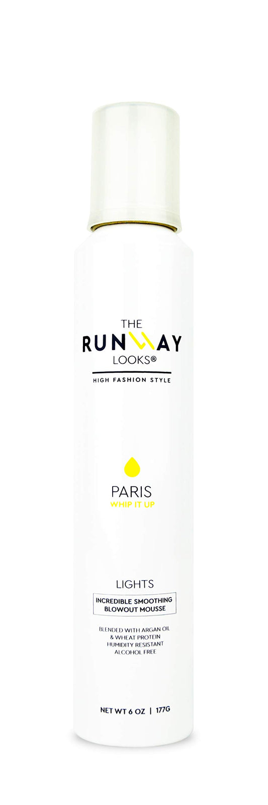 The Runway Looks Whip It Up Incredible Smoothing Blowout Mousse With Argan Oil & Wheat Proteins, Ultra Light, Frizz-Free & Hydrating, Humidity
