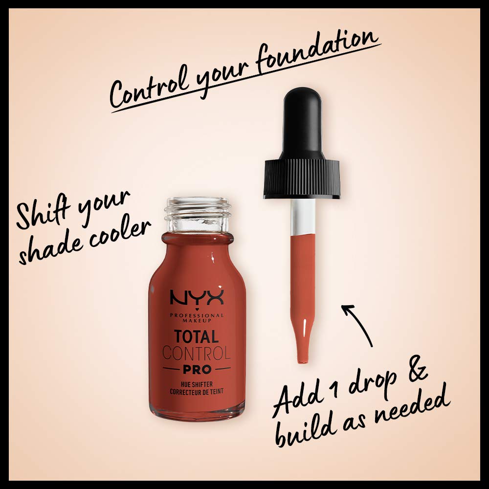 NYX PROFESSIONAL MAKEUP Total Control Pro Drop Foundation Hue Shifter, Cool