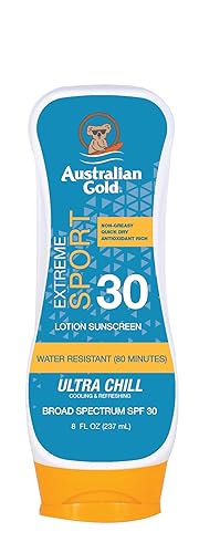 Australian Gold Extreme Sport Sunscreen Lotion SPF 30, 8 Ounce | Broad Spectrum | Sweat & Water Resistant | Non-Greasy | Oxybenzone Free | Cruelty