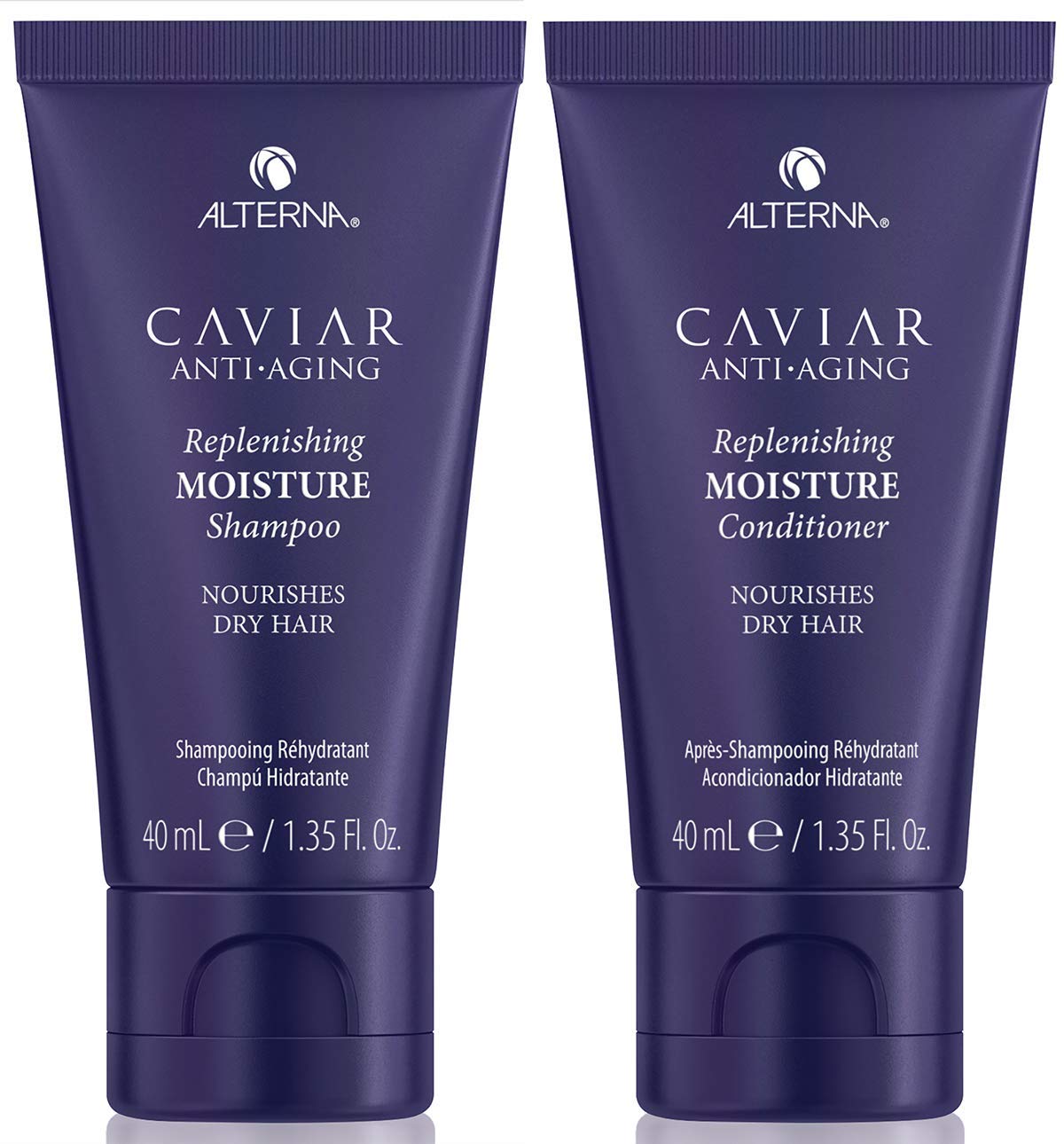 Alterna Caviar Anti-Aging Replenishing Moisture Shampoo and Conditioner Set, For Dry, Brittle Hair, Protects, Restores and Hydrates, Sulfate Free