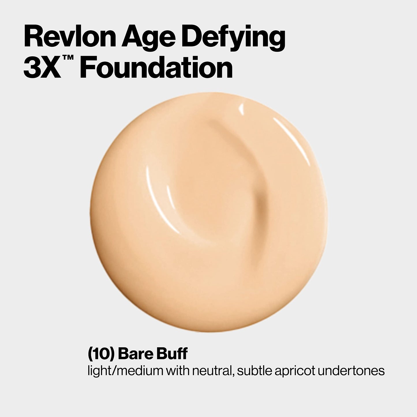 Revlon Liquid Foundation, Age Defying 3XFace Makeup, Anti-Aging and Firming Formula, SPF 20, Longwear Medium Buildable Coverage with Natural Finish
