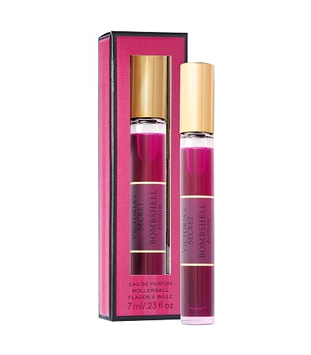 Victoria's Secret Bombshell Passion Eau de Parfum Rollerball, Notes of Sparkling Cassis, Queen Peony & Fuchsia Rose, Travel Size Mini Perfumes for