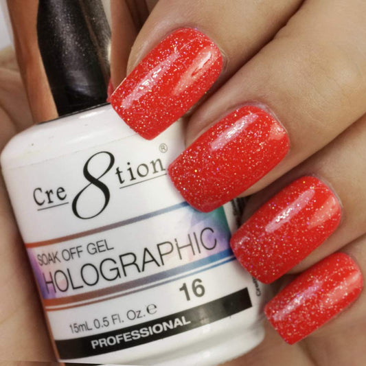 Cre8tion Holographic Collection Soak Off Gel LED/UV cured 15mL/0.5 fl oz - HG16 Beauty & Personal Care Cre8tion