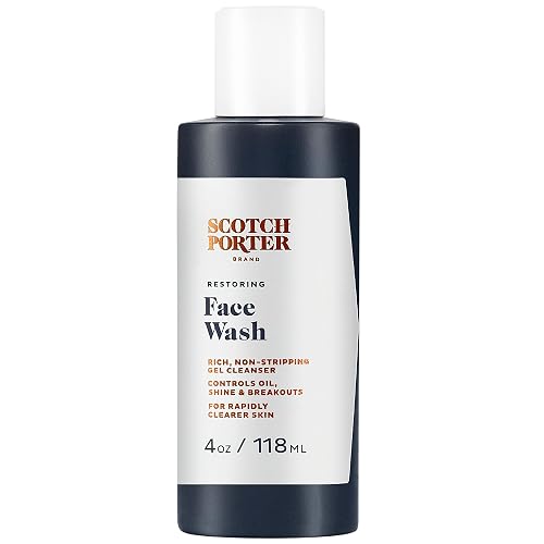 Scotch Porter Restoring Face Wash | Rich, Non-Stripping Gel Cleanser | Formulated with Non-Toxic Ingredients, Free of Parabens, Sulfates & Silicones |