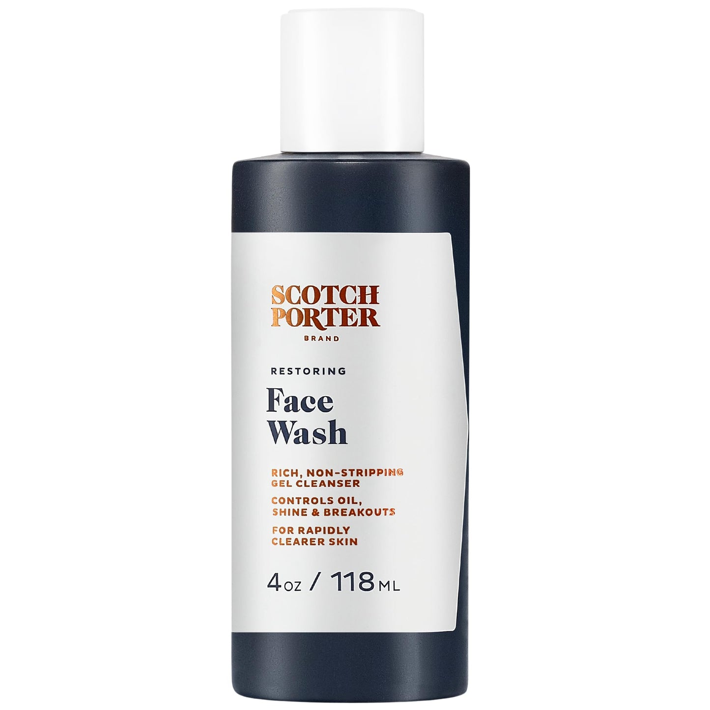 Scotch Porter Restoring Face Wash | Rich, Non-Stripping Gel Cleanser | Formulated with Non-Toxic Ingredients, Free of Parabens, Sulfates & Silicones |