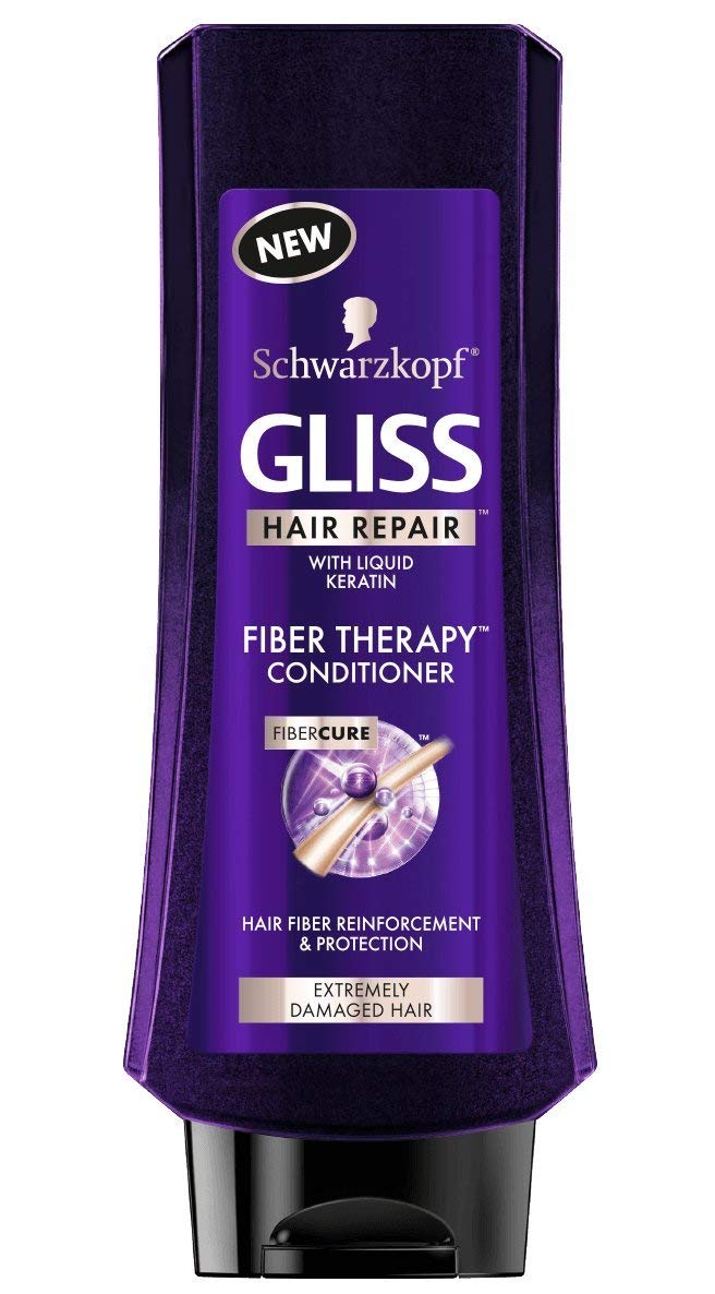 Schwarzkopf Gliss Hair Repair - Fiber Therapy For Extremely Damaged Hair - Shampoo & Conditioner Set - Net Wt. 13.6 FL OZ (400 mL) Per Bottle - One