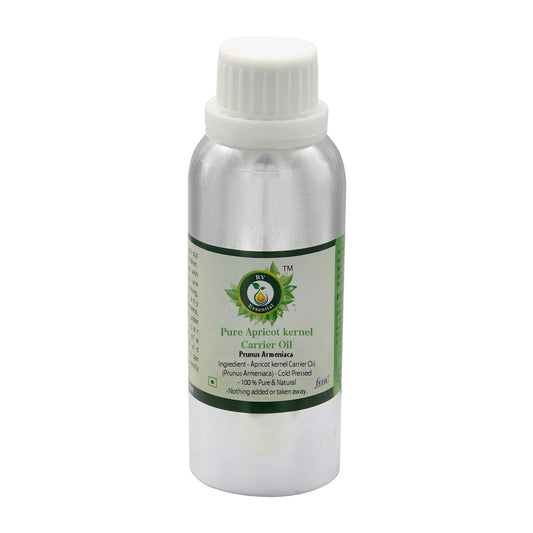 R V Essential Pure Apricot kernel Carrier Oil 630ml (21oz)- Prunus Armeniaca (100% Pure and Natural Cold Pressed) Beauty and Personal Care R V Essential