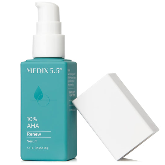 MEDIX 10% Glycolic Acid + Lactic Acid Leave-On Exfoliating Skin Care Body Gel | AHA Exfoliant Body & Face Serum Refines + Softens Dry Dead Skin