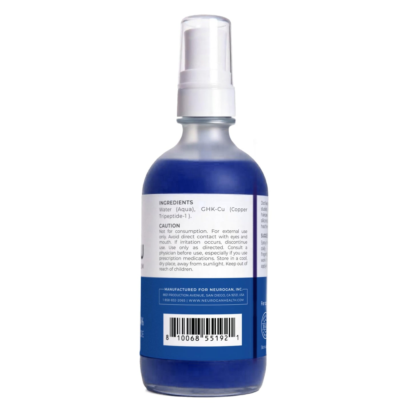 Neurogan GHK-Cu Copper Peptide Hair & Scalp Serum - 2400mg, 4% Copper Peptides - Fast-Absorbing, Water-Based Formula for Hair Softness & Shine Beauty and Personal Care Neurogan