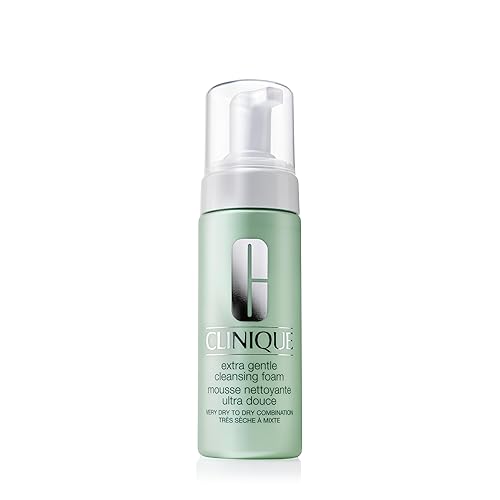 Clinique 3-Step Extra Gentle Mild Cleansing Foam Face Cleanser | For Dry + Sensitive Skin | Non-Irritating, Cleansing + Comforting, 4.2 Fl Oz