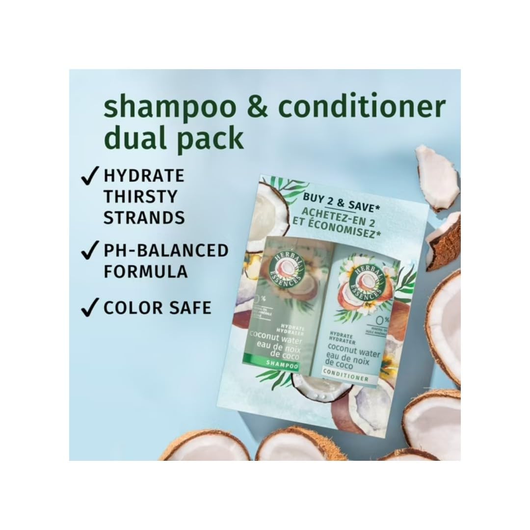 Herbal Essences Hydrate Shampoo & Conditioner Set, Moisturizing for Dry Hair