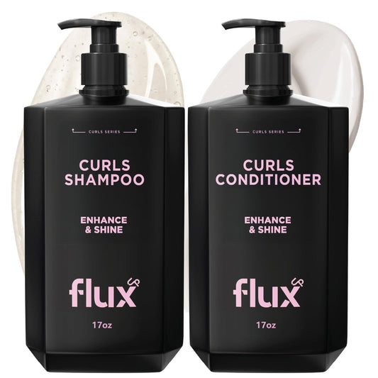 Curly Hair Shampoo & Conditioner Set - Hydrating Curl Shampoo & Conditioner for Curly & Wavy Hair for Women & Men - Sulfate-Free Frizz Control Beauty & Personal Care FLUX UP