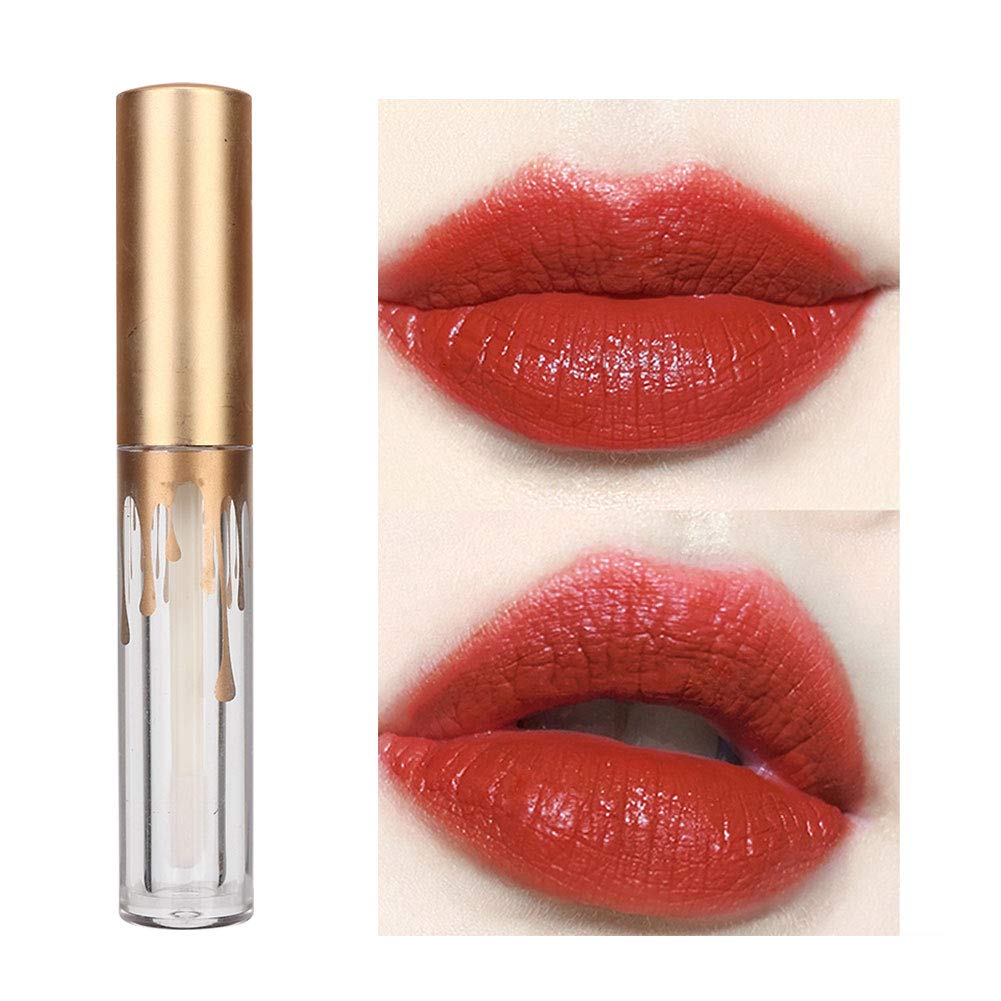 10 pcs Empty Lip Gloss Tubes, Transparent and Glod Plastic Lip Gloss Tube Containers DIY Lipstick Balm Travel Makeup Transparent Bottle With Matte