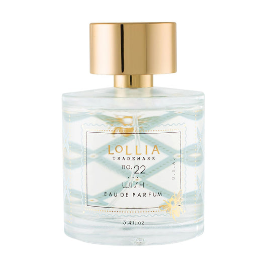 LOLLIA Wish Eau de Parfum, 3.4 fl. oz., Sugar Cane, Vanilla Bean, & Jasmine Scented Beautifully Captivating Perfume, Luxury Long Lasting Women's Fragrance, Self Care Essentials