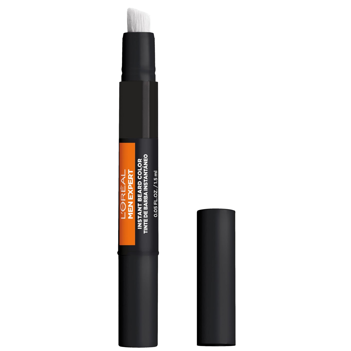 L’Oreal Paris Men Expert Instant Temporary Beard Color, Beard Filler for a Natural and Fuller-Looking Beard, 02 Natural Black, 0.05 Fl Oz