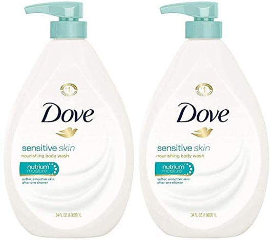 Dove Body Wash, Sensitive Skin Pump,34 Fl Oz (Pack of 2) Beauty & Personal Care Dove