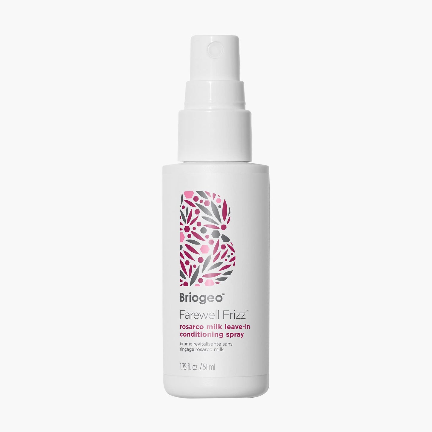 Briogeo Farewell Frizz Rosarco Milk Leave-In Conditioning Spray, Anti Frizz Leave In Conditioner for Curly Hair, Hair Detangler Spray & Hair