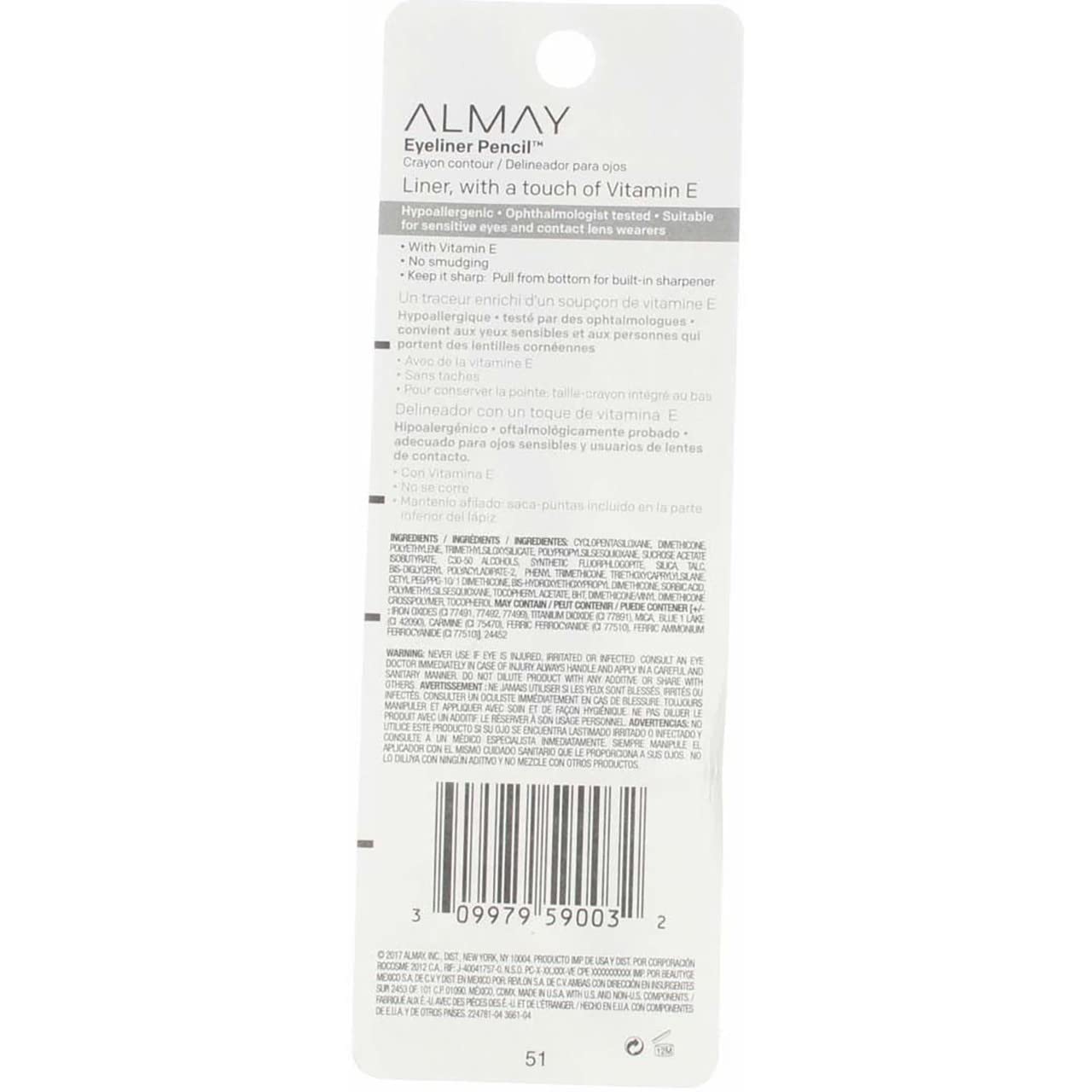 Almay intense i-color Eyeliner, Black Pearl, 0.01 ounces (Pack of 2)