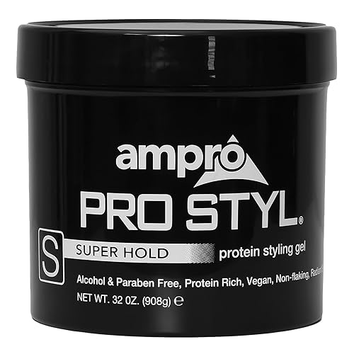 AmPro Pro Styl Styling Gel - Protects and Strengthens Your Strands - Non-Flaking, Alcohol Free, Vegan Formula - Flexible, Touchable Hold for All Hair