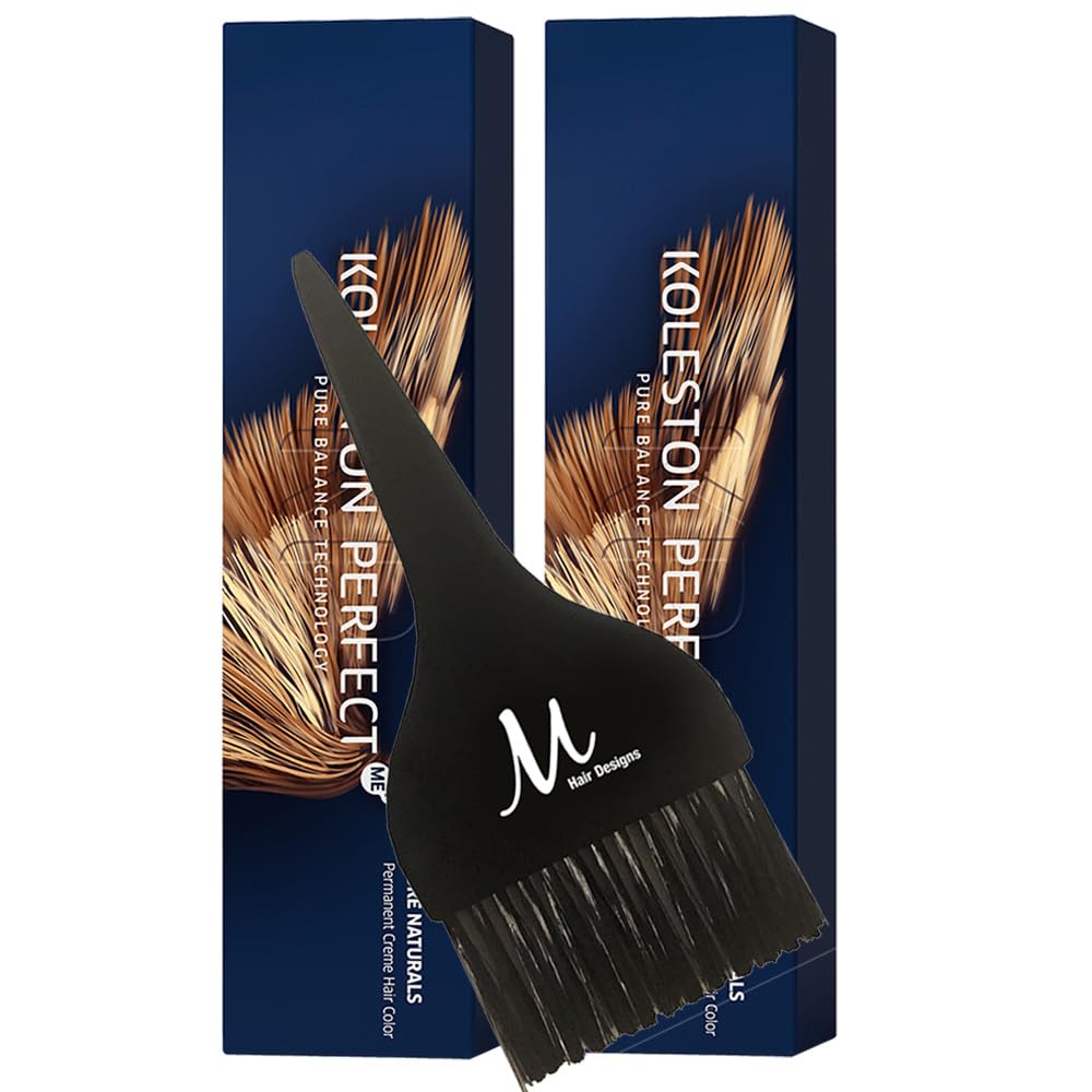 Koleston Perfect ME+ 88/02 Intense Light Blonde/Natural Matte Permanent Hair Color Creme 2 Ounce (Pack of 2) With Tint Brush - Long-Lasting Gray