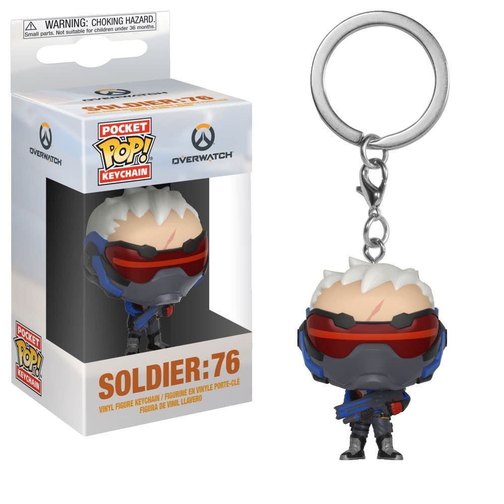 Funko Pop Keychain: Overwatch - Soldier 76 Collectible Figure, Multicolor