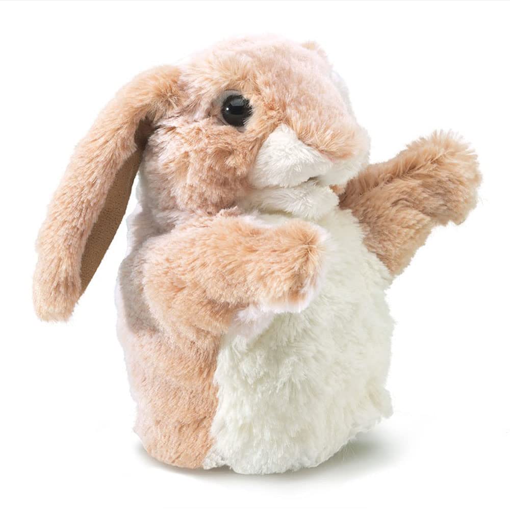 Folkmanis Little Lop Rabbit Hand Puppet White– MarvelsAura