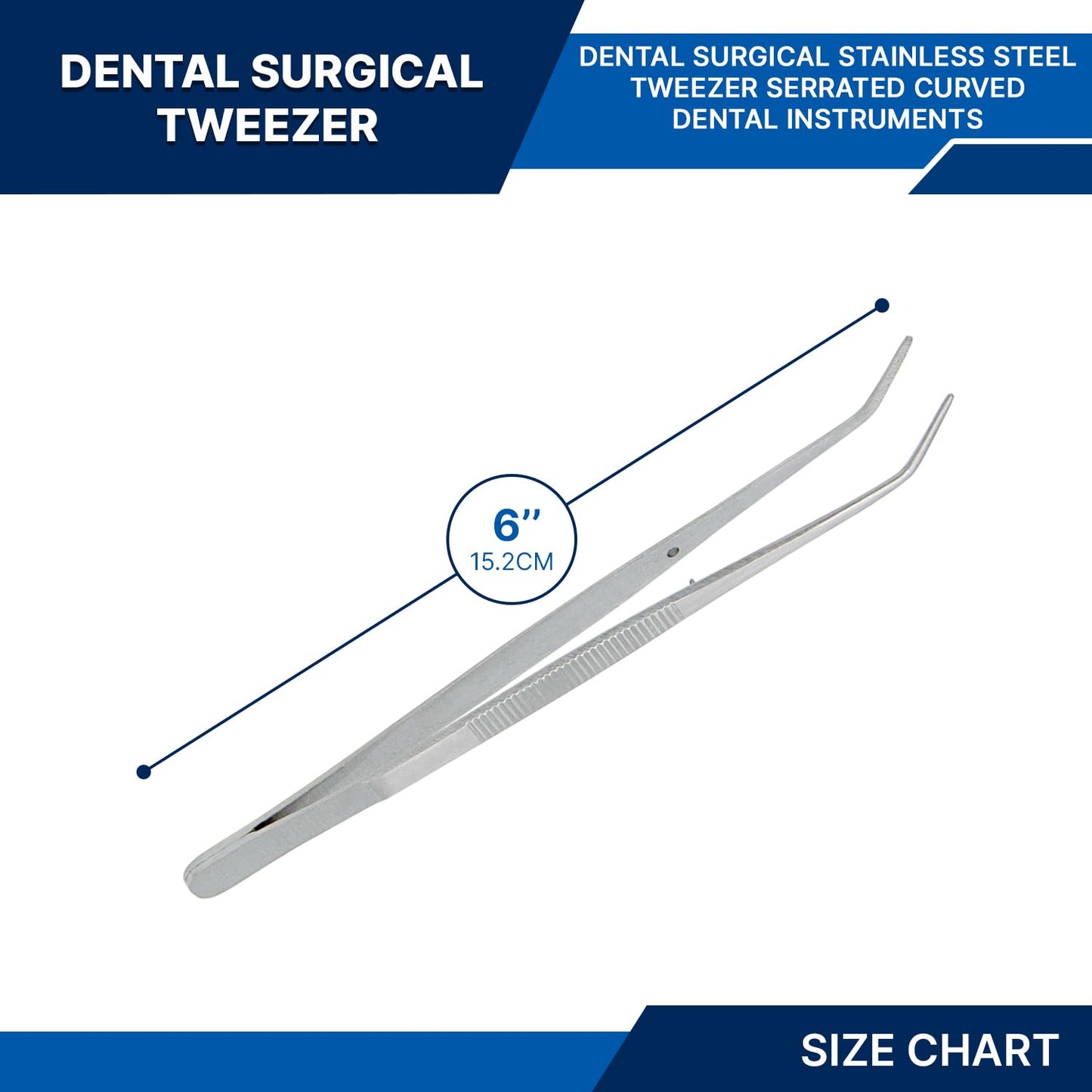 Stainless Steel Tweezers, with Curved Serrated Tip Multipurpose Tweezers Sewing Machine Tweezers Forceps for Craft Repairing (3) Beauty and Personal Care SURGICAL ONLINE