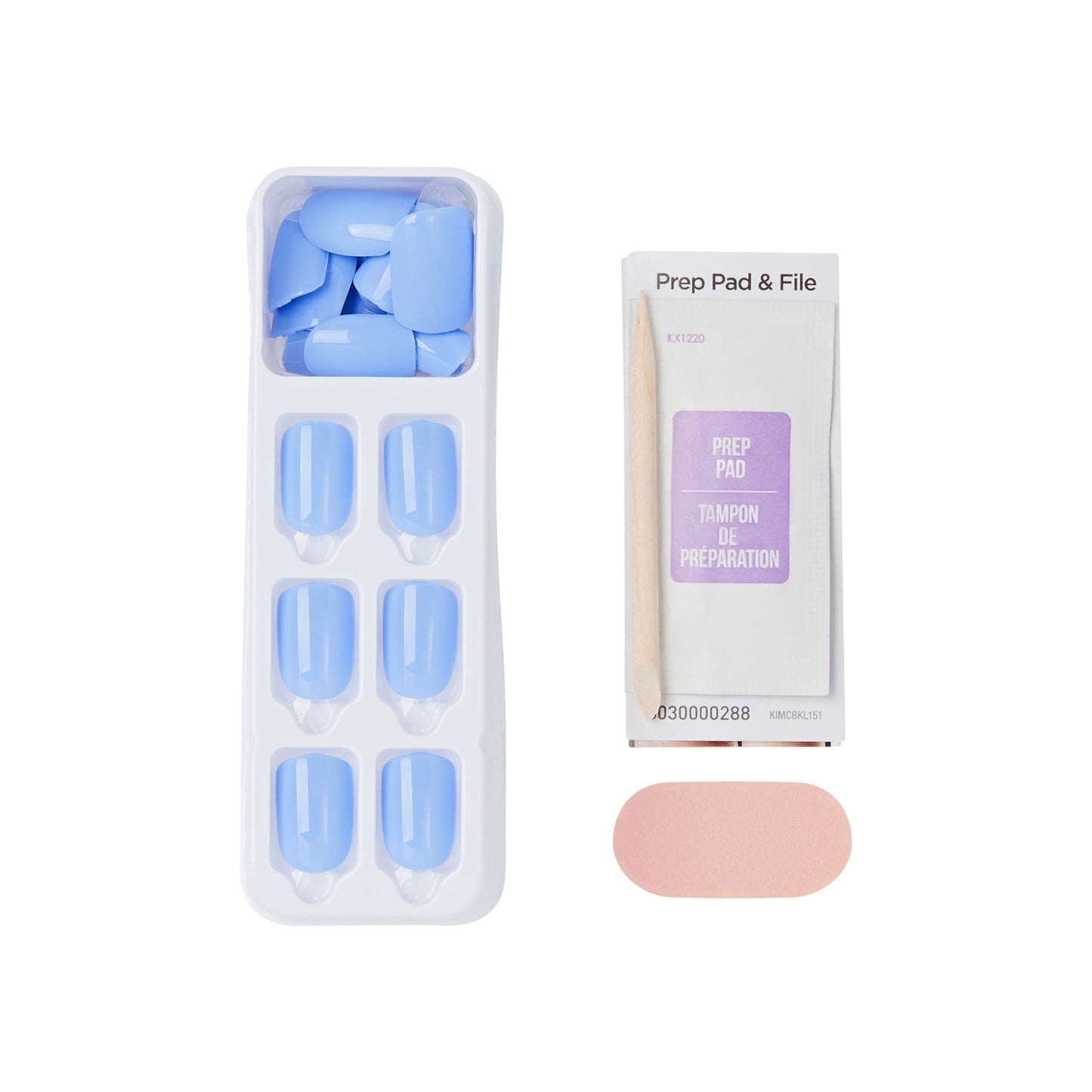 Kiss Impress No Glue Mani Press On Nails, Color, 'Baby why so Blue', Blue, Short Size, Squoval Shape, Includes 30 Nails, Prep Pad, Instructions Sheet Beauty & Personal Care imPRESS