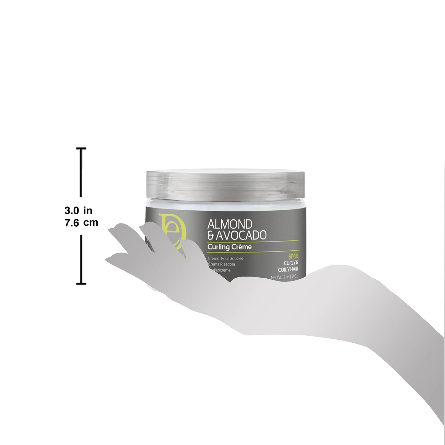 Design Essentials Almond & Avocado Curling Crème, Curl Defining Cream for Curly & Coily Hair, Soft Hold & Shine, 12 oz