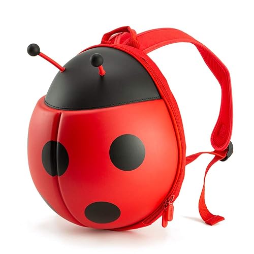 KIDDIETOTES Ladybug Backpack for Toddlers, Children, Perfect for Daycare, Preschool, Kindergarten, Elementary School