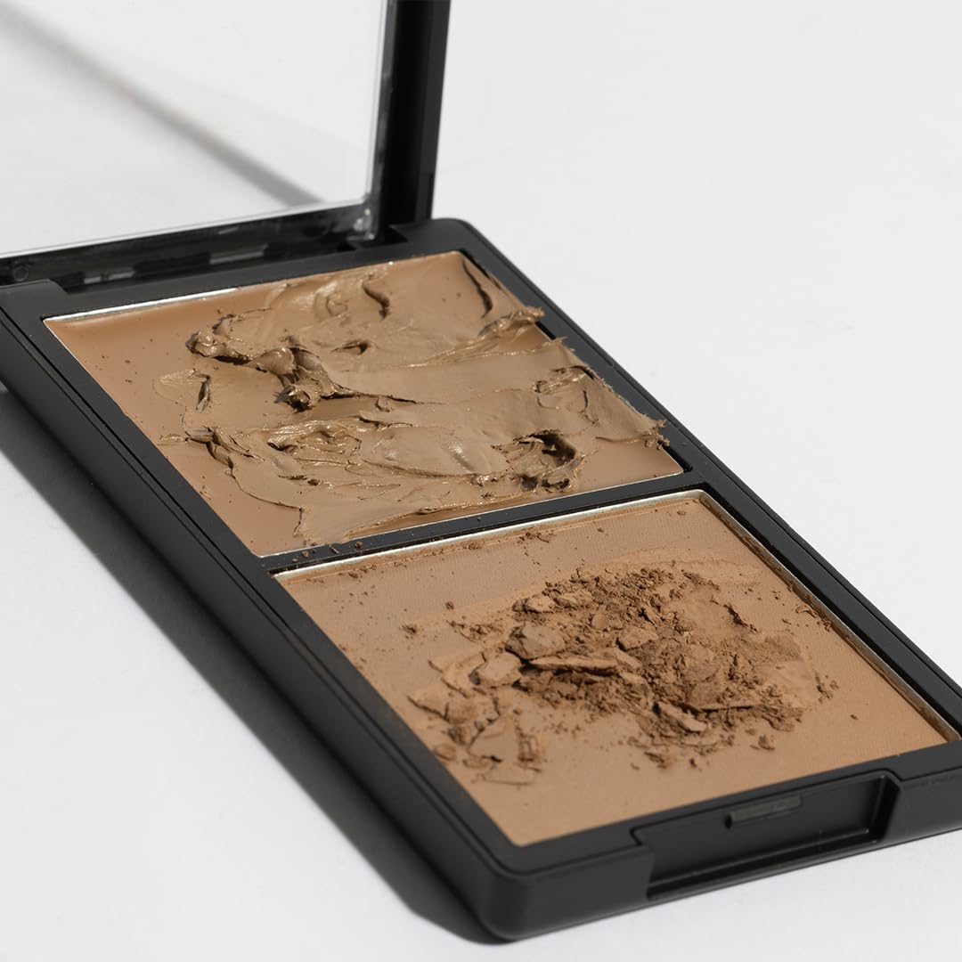 Billion Dollar Beauty Cream & Powder Bronzer Duo - Smooth Contour Palette with Jojoba Oil & Vitamin E, Sculpting & Defining Sun-Kissed Face Makeup