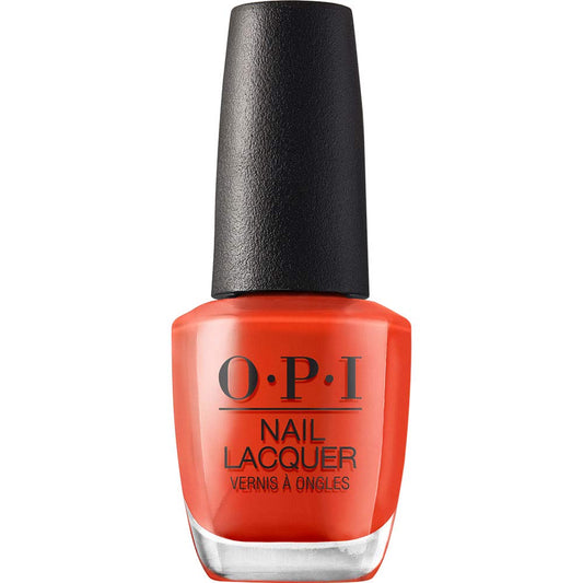 OPI Nail Lacquer A Red-vival City | Opaque Bright Red Crème Chip Resistant Nail Polish | Lisbon Collection