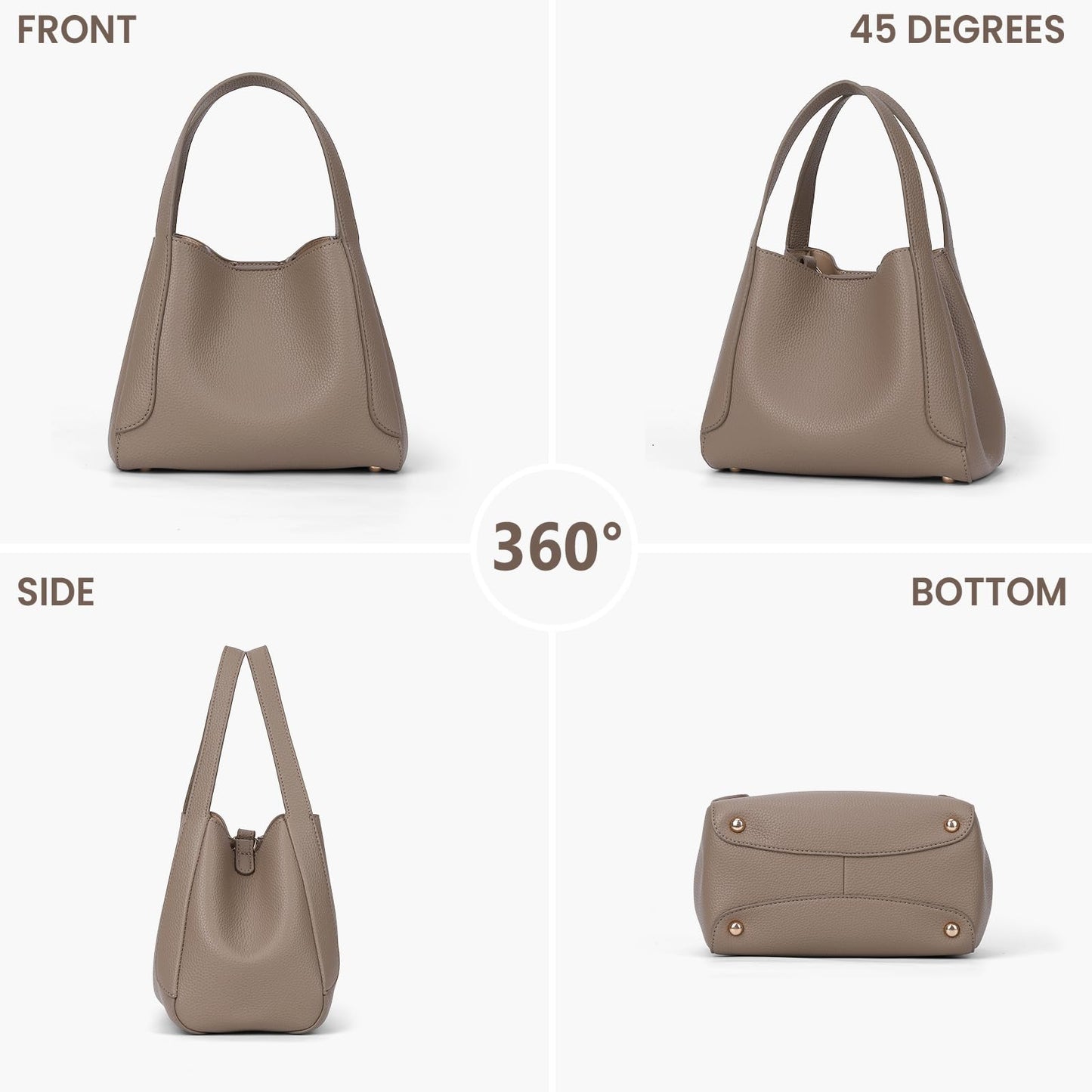 CATSEA Top Handle Bag Medium Bucket Bags For Women Slouchy Crossbody Handbag Trendy Designer Shoulder Purse