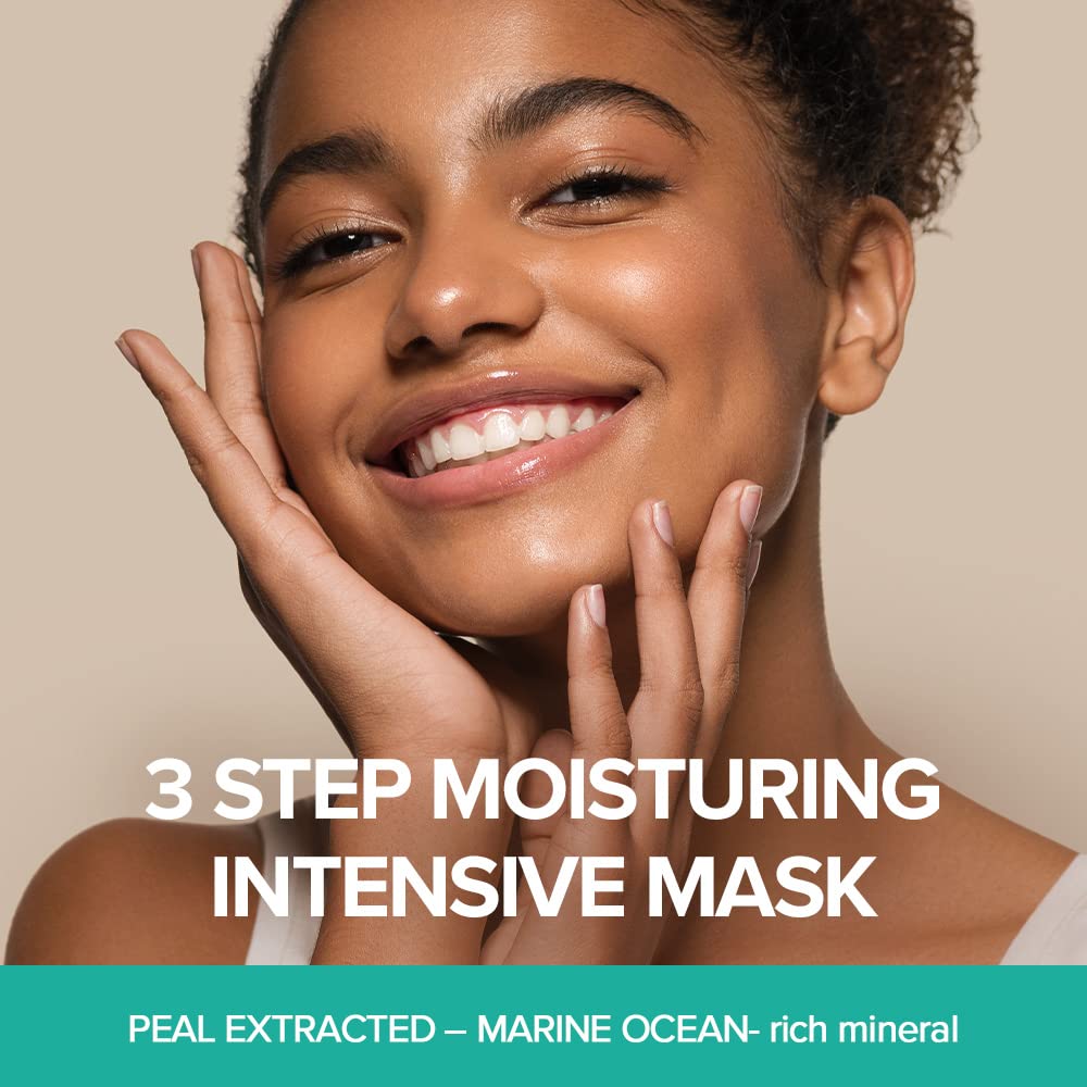 JMsolution Marine Luminous Pearl 3 Step Moisture Mask Plus (10 Sets) | Essence + Sheet Mask + Cream | Hydrating & Radiance Korean Skincare Set |