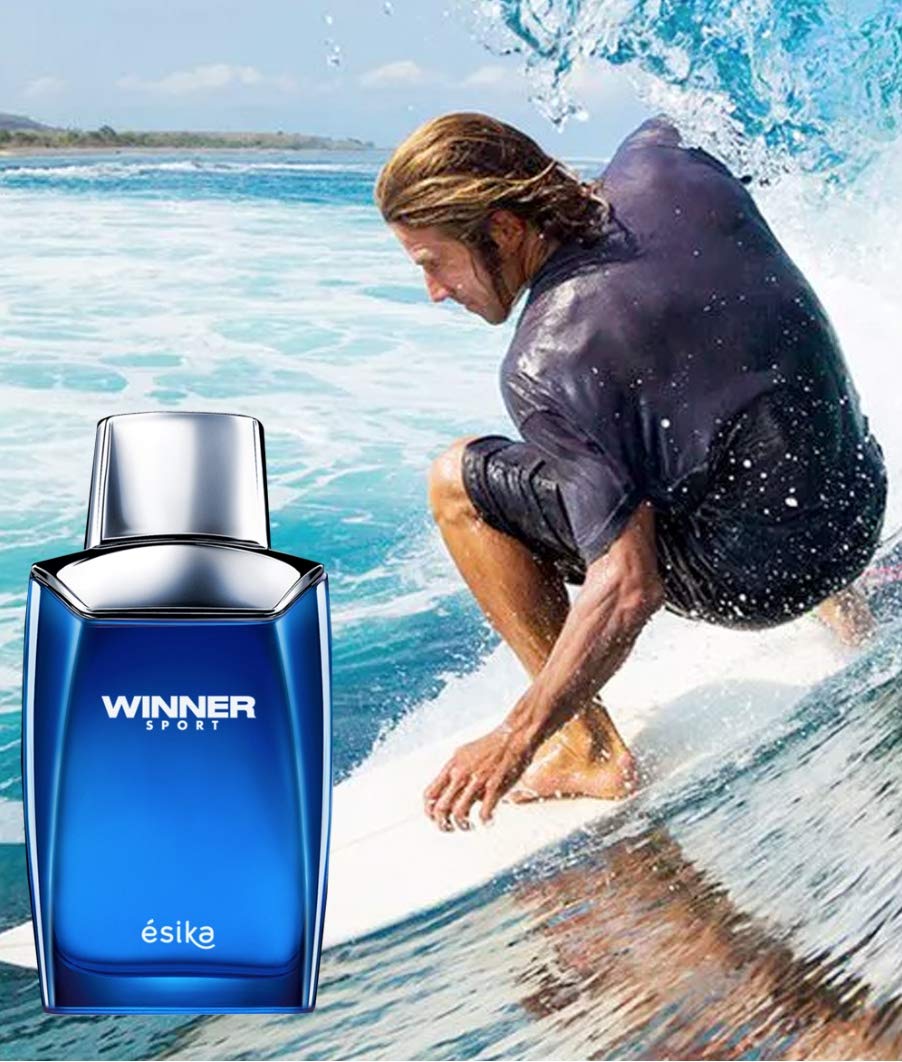 Esika L'Bel Winner Sport Eau de Toilette for Men and Winner Sport Antiperspirant Roll-On Deodorant Set