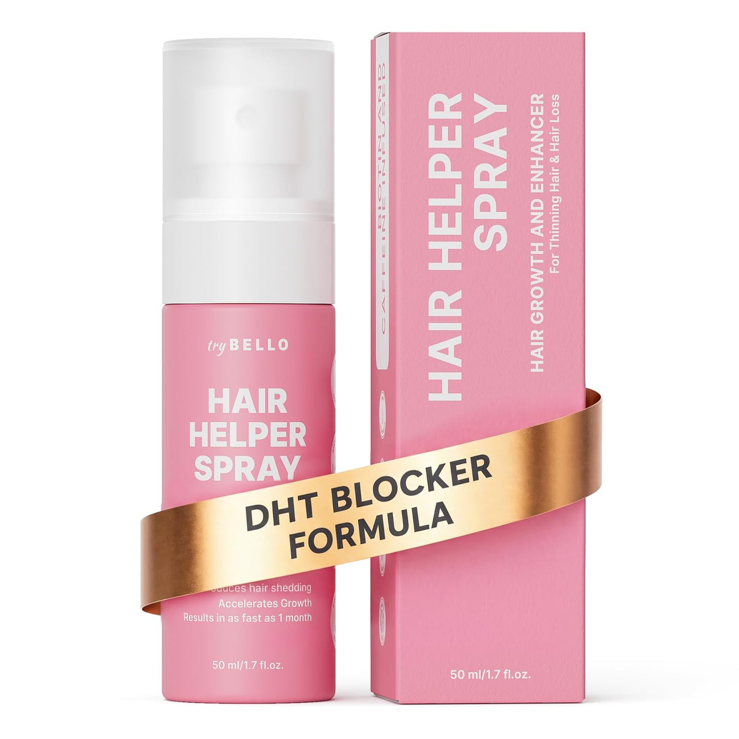Trybello Hair Helper Spray | DHT Blocker Hair Growth Serum with Biotin, Castor Oil & Caffeine | Topical for Thicker, Fuller Strands | Anti Thinning Beauty and Personal Care Trybello