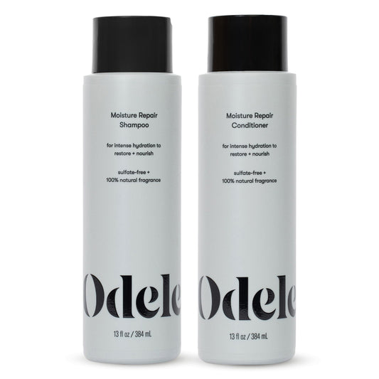 Odele Moisture Repair Sulfate-Free Shampoo & Conditioner Set, for Intense Hydration to Restore & Nourish Dry or Damaged Hair, 13 Fl Oz Each (2-Pack)
