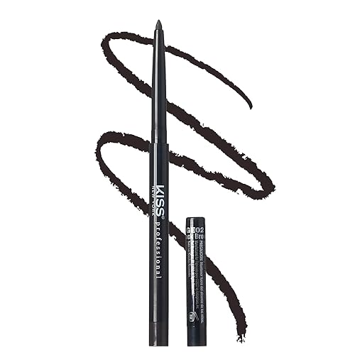 KISS NEW YORK Pro Intense Gel Eyeliner with Built-in Sharpener, Waterproof, Smudge-proof, Long Lasting Gel Eyeliner Pencil (Black Brown)