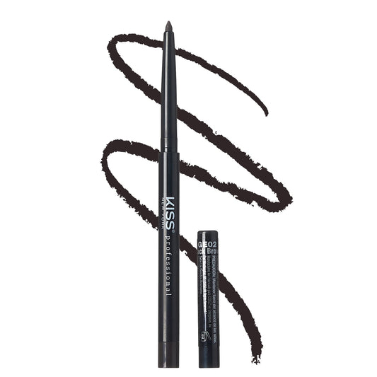 KISS NEW YORK Pro Intense Gel Eyeliner with Built-in Sharpener, Waterproof, Smudge-proof, Long Lasting Gel Eyeliner Pencil (Black Brown)