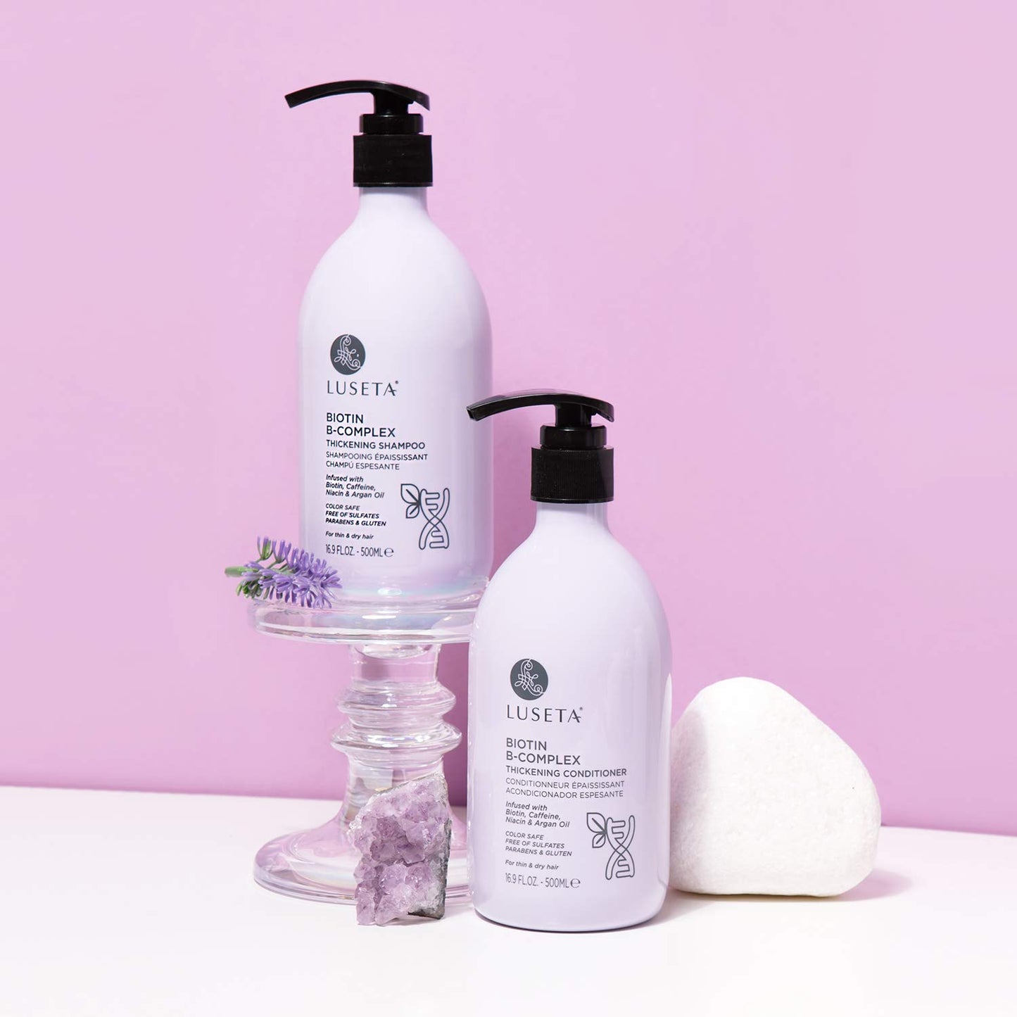 Luseta Biotin B-Complex Shampoo & Conditioner Set for Hair Growth and Strengthener - Hair Loss Treatment for Thinning Hair With Biotin Caffein