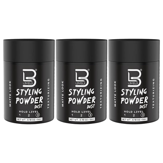 L3 Level 3 Travel Styling Powder - Small 0.18 oz for Travel - Natural Look Mens Powder - Sample Styling Powder