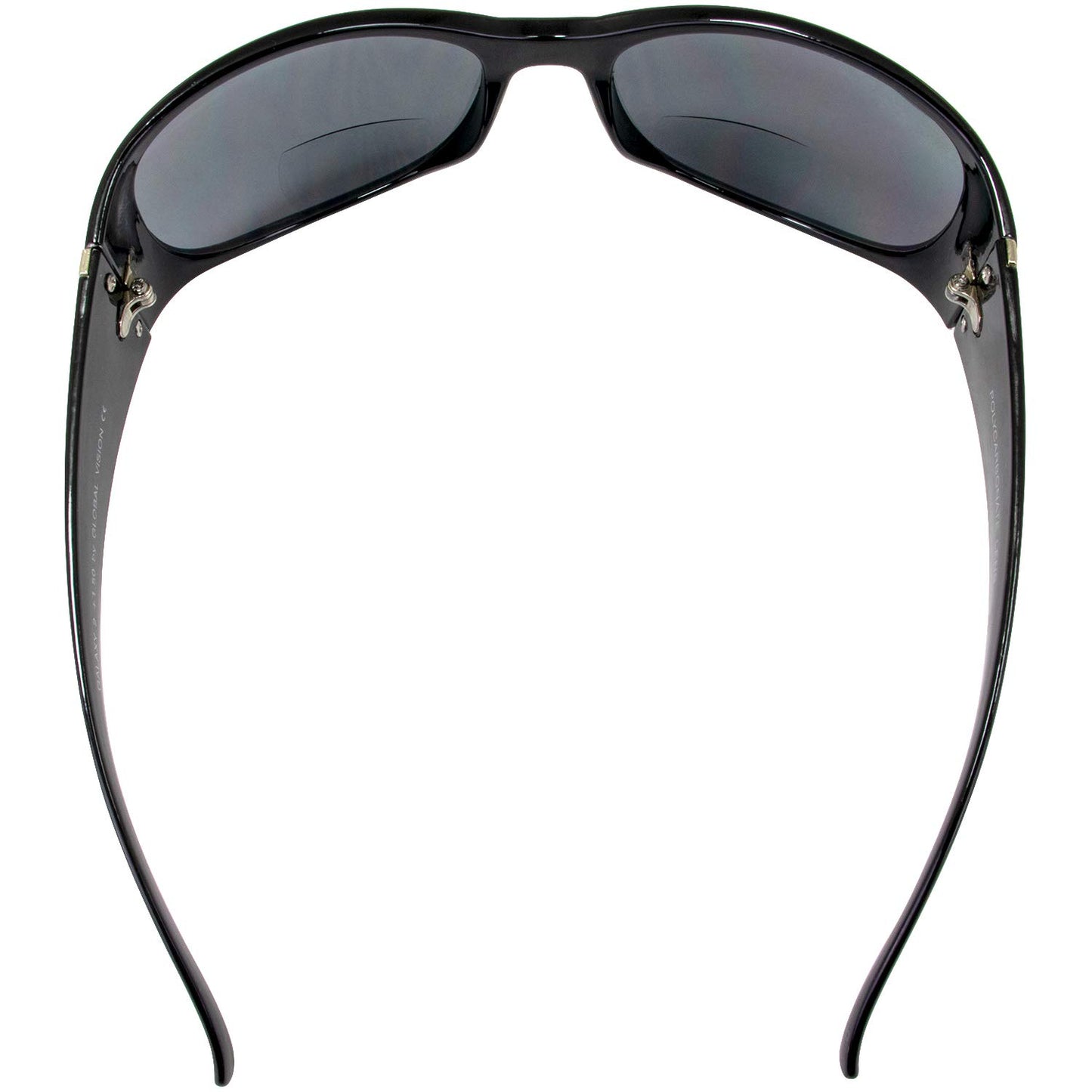 Global Vision Galaxy Womens Bifocal Fashion Motorcycle Sunglasses Chrome Rhinestone Look Black Frames Smoke Lenses