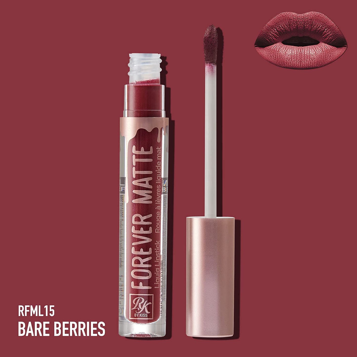 Ruby Kisses Forever Matte Liquid Lipstick - RFML15 (Bare Berries)
