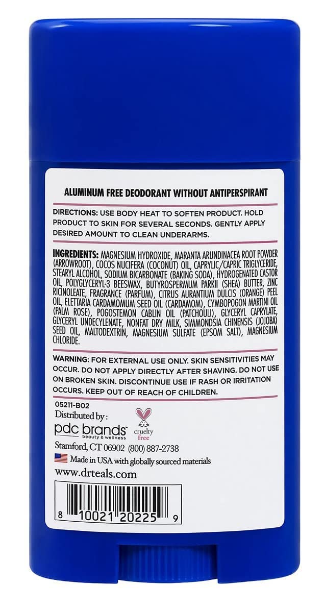 Dr. Teals Deodorant Variety Gift Set (2 Pack, 2.65oz Ea.) - Vanilla Lavender & Rose & Milk - Essential Oils, Shea Butter & Magnesium Help Absorb Beauty and Personal Care Dr Teal's