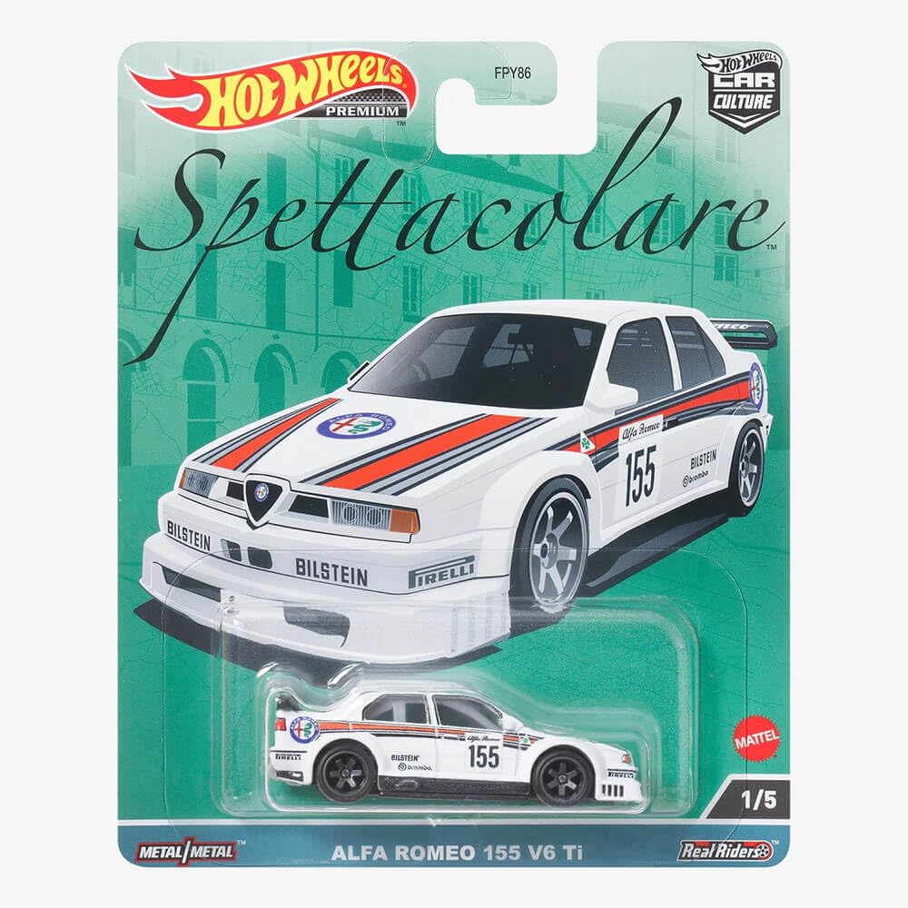 Hot Wheels Alfa Romeo 155 V6 Ti, Spettacolare 1/5 [White]