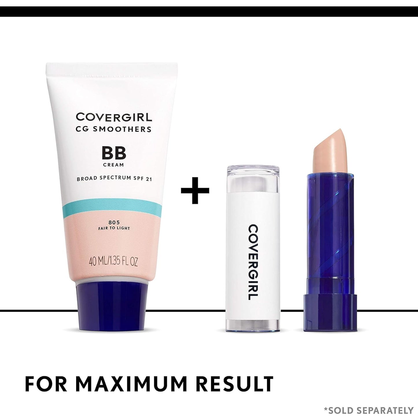 COVERGIRL Smoothers Lightweight BB Cream, 1 Tube (1.35 Ounce), Light to Medium 810 Skin Tones, Hydrating BB Cream with SPF 21 Sun Protection